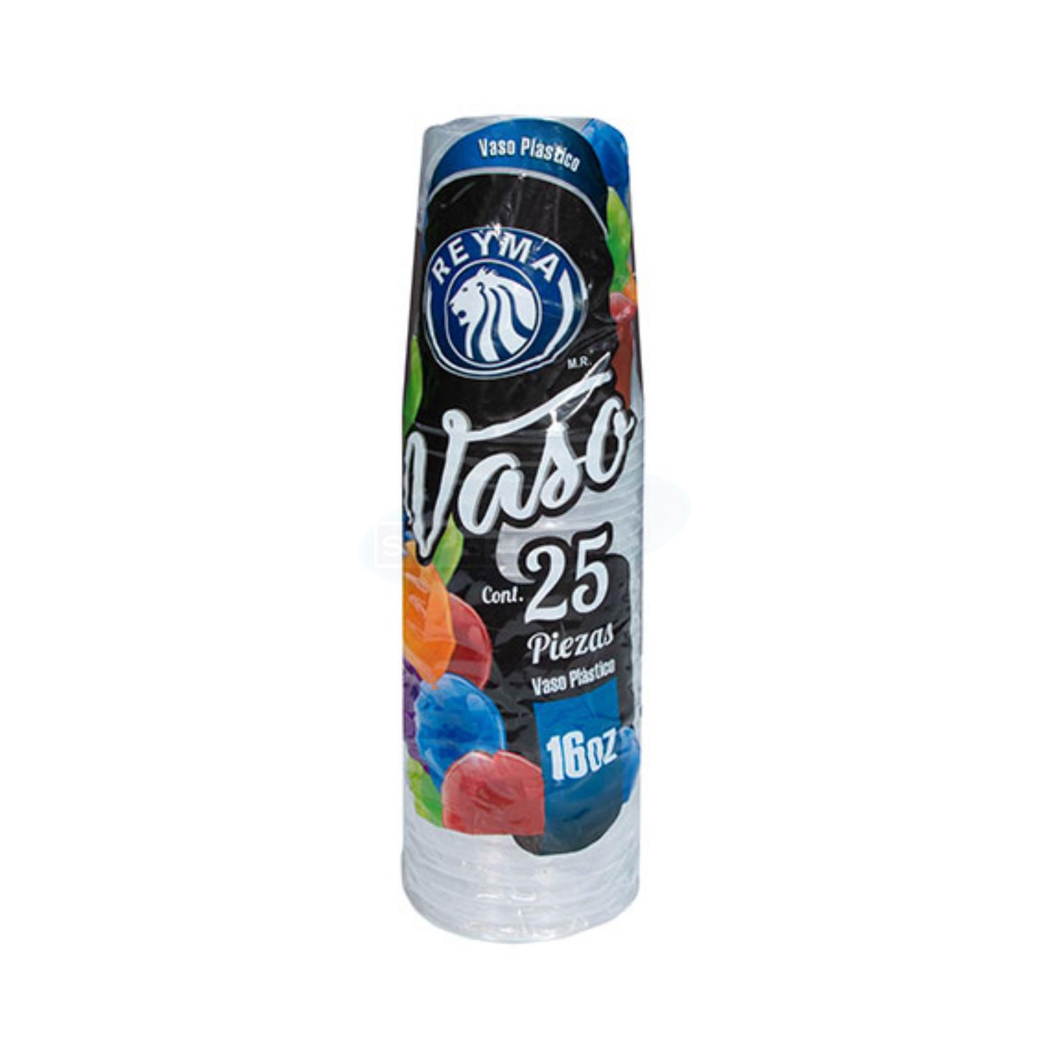VASO DE PLÁSTICO REYMA No. 16 CON 25 PIEZAS
